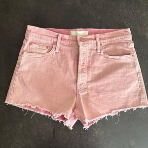 Mother denim pink shorts size 29
